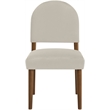 Meridian Furniture Varinelle Cream Velvet Upholstered Dining Chair (Set of 2)
