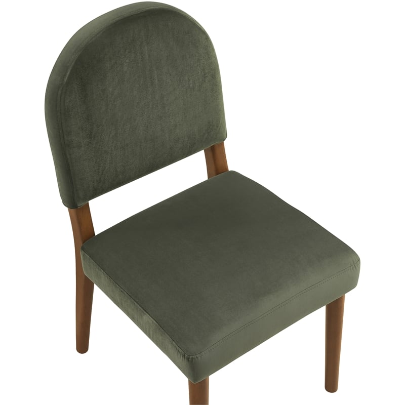 Meridian Furniture Varinelle Green Velvet Upholstered Dining Chair (Set of 2)