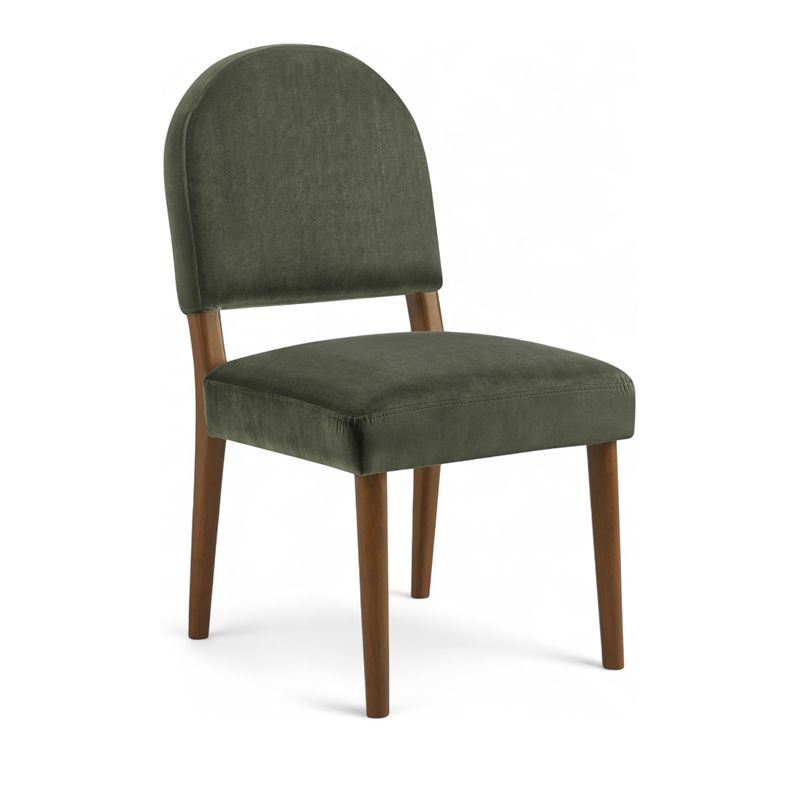 Meridian Furniture Varinelle Green Velvet Upholstered Dining Chair (Set of 2)