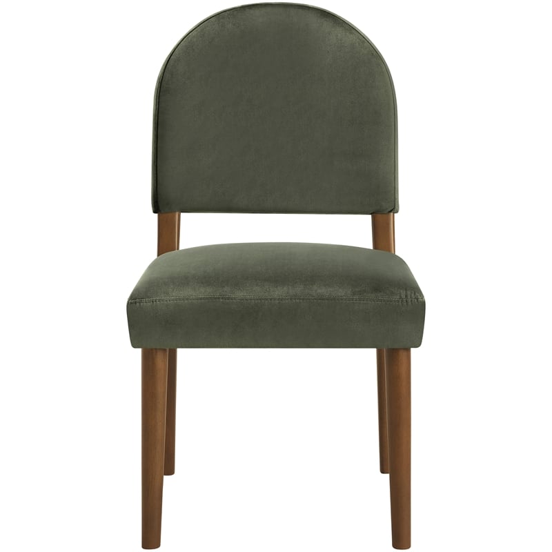 Meridian Furniture Varinelle Green Velvet Upholstered Dining Chair (Set of 2)
