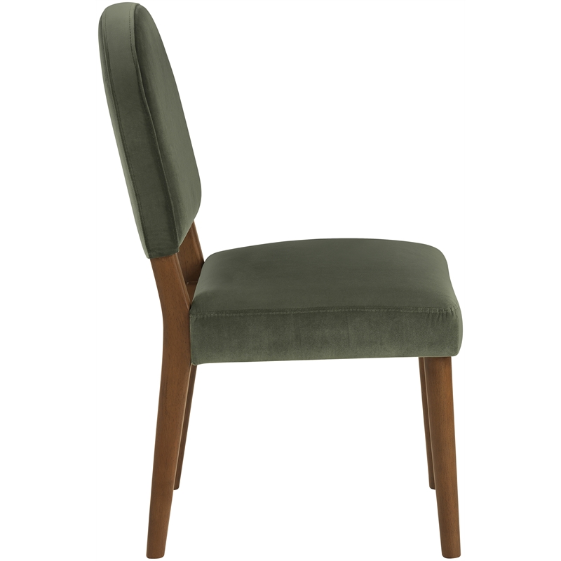 Meridian Furniture Varinelle Green Velvet Upholstered Dining Chair (Set of 2)