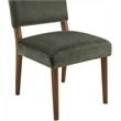 Meridian Furniture Varinelle Green Velvet Upholstered Dining Chair (Set of 2)