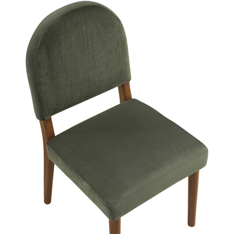Meridian Furniture Varinelle Green Velvet Upholstered Dining Chair (Set of 2)