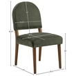 Meridian Furniture Varinelle Green Velvet Upholstered Dining Chair (Set of 2)