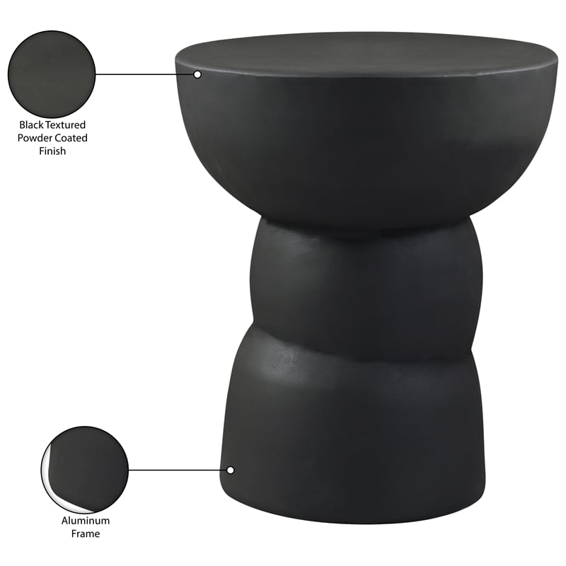 Meridian Furniture Collins Black Aluminum End Table