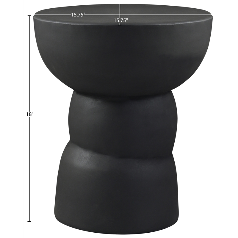 Meridian Furniture Collins Black Aluminum End Table