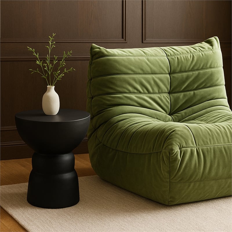 Meridian Furniture Collins Black Aluminum End Table