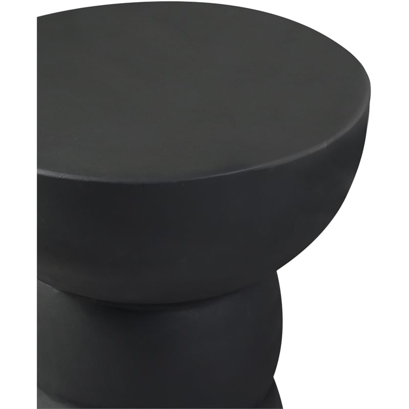 Meridian Furniture Collins Black Aluminum End Table