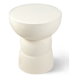 Meridian Furniture Collins Cream Aluminum End Table