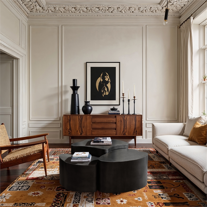Meridian Furniture Banyan Black Iron Coffee Table