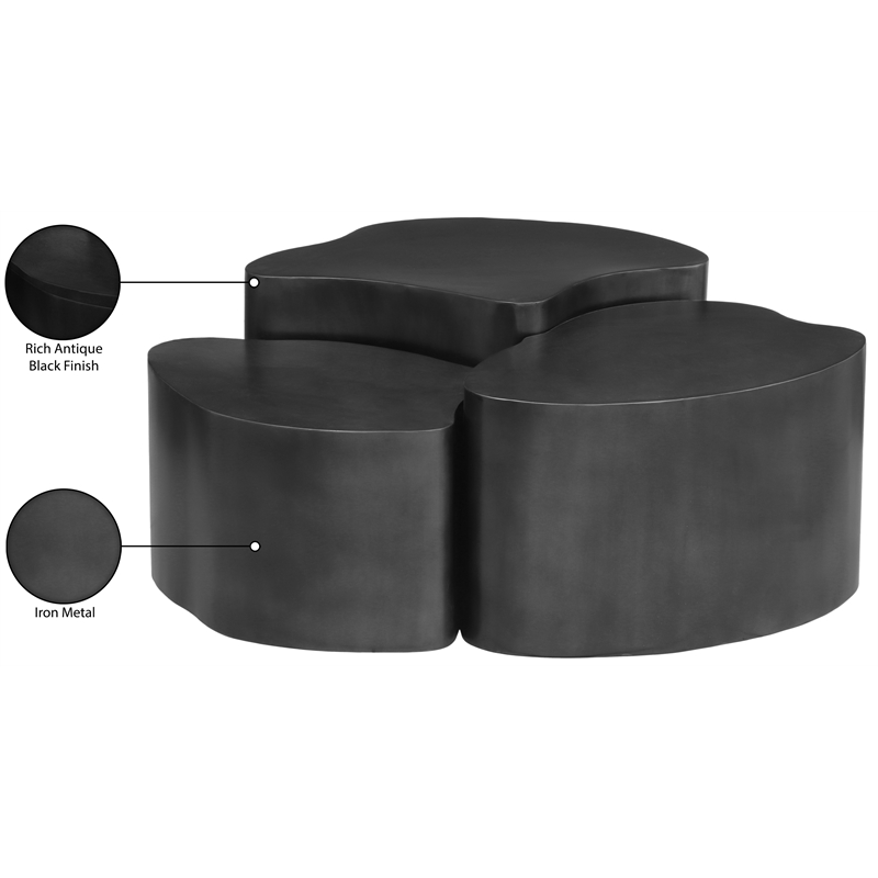 Meridian Furniture Banyan Black Iron Coffee Table