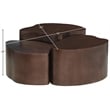 Meridian Furniture Banyan Brown Iron Coffee Table