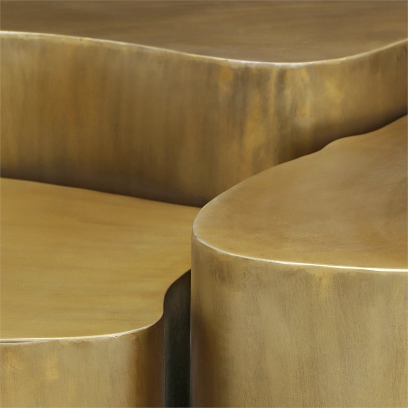 Meridian Furniture Banyan Gold Iron Coffee Table