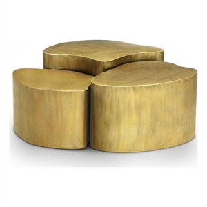 Meridian Furniture Banyan Gold Iron Coffee Table