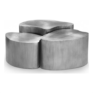 Meridian Furniture Banyan Silver Iron Coffee Table