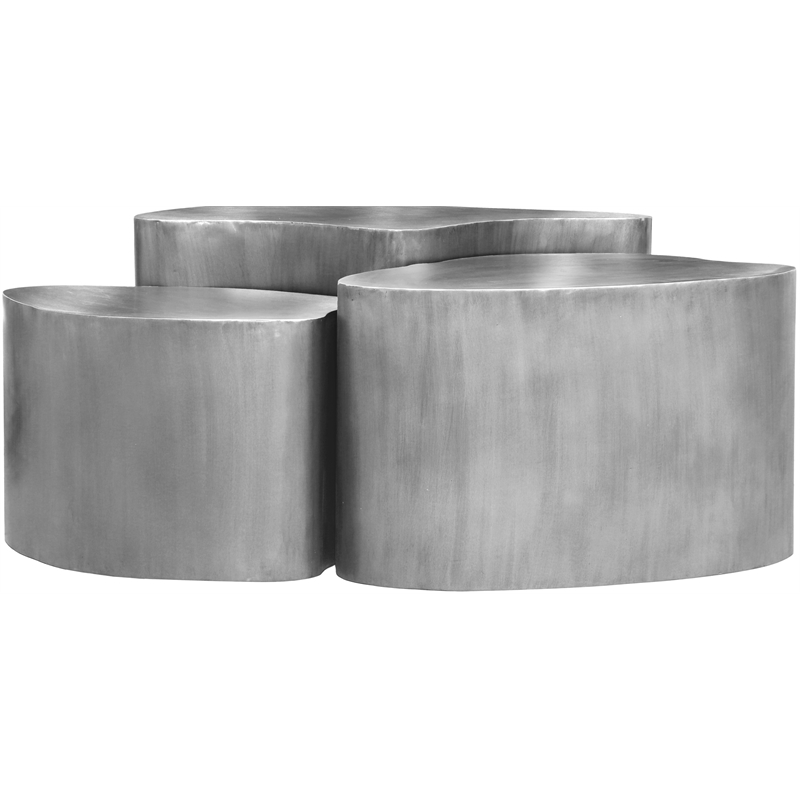 Meridian Furniture Banyan Silver Iron Coffee Table