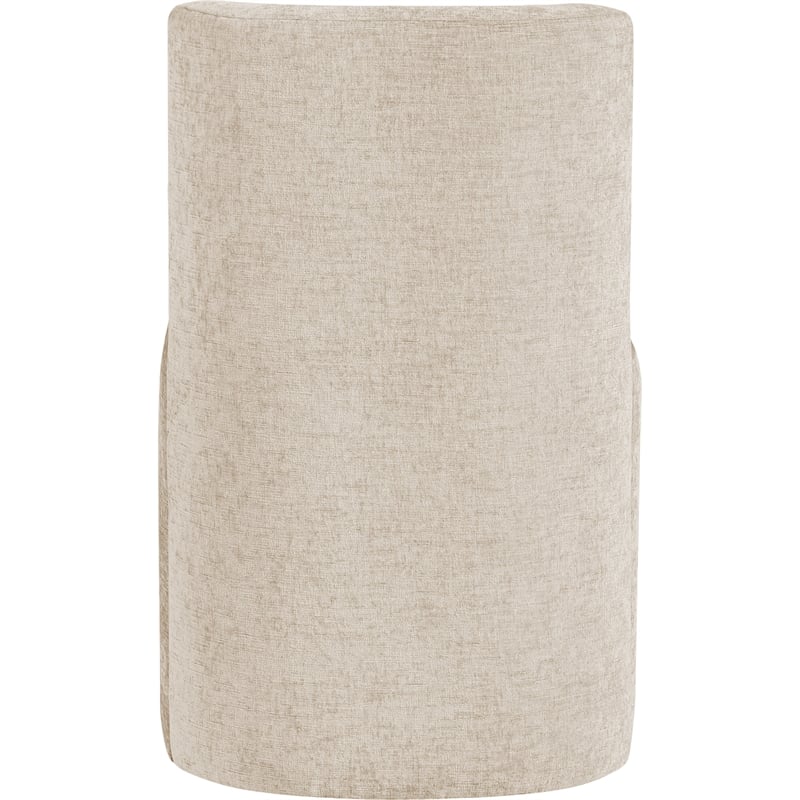 Meridian Furniture Duvina Beige Chenille Fabric Dining Chair