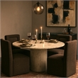 Meridian Furniture Duvina Brown Chenille Fabric Dining Chair