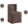 Meridian Furniture Duvina Brown Chenille Fabric Dining Chair