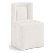 Meridian Furniture Duvina Cream Chenille Fabric Dining Chair