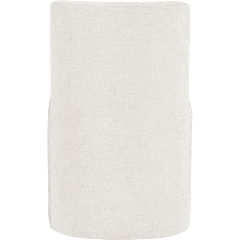 Meridian Furniture Duvina Cream Chenille Fabric Dining Chair