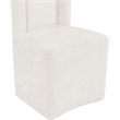 Meridian Furniture Duvina Cream Chenille Fabric Dining Chair