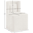 Meridian Furniture Duvina Cream Chenille Fabric Dining Chair