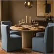 Meridian Furniture Duvina Light Blue Chenille Fabric Dining Chair