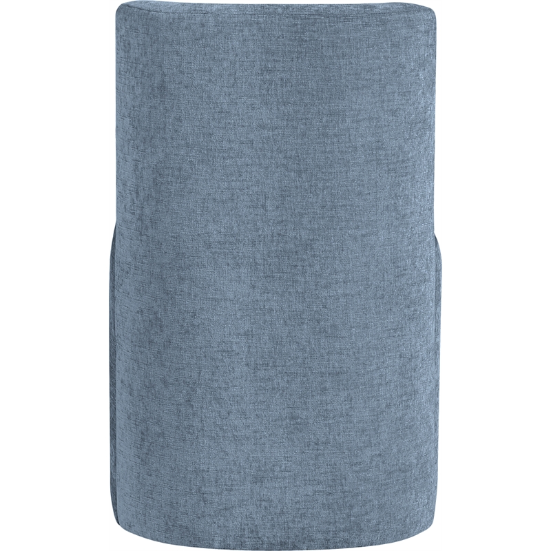 Meridian Furniture Duvina Light Blue Chenille Fabric Dining Chair