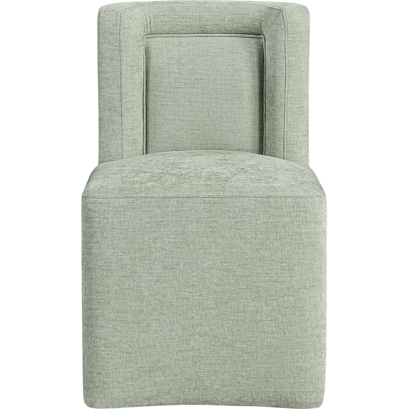 Meridian Furniture Duvina Mint Chenille Fabric Dining Chair