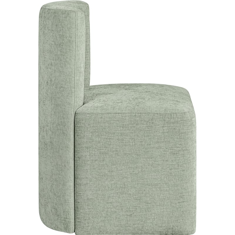 Meridian Furniture Duvina Mint Chenille Fabric Dining Chair