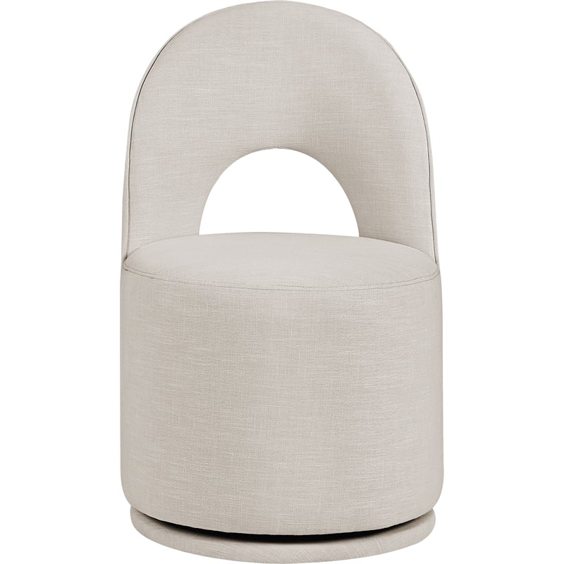 Meridian Furniture Cirelle Beige Linen Textured FabricDining Chair (Set of 2)