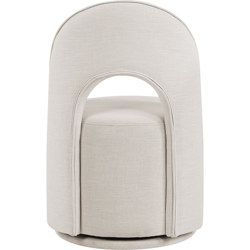 Meridian Furniture Cirelle Beige Linen Textured FabricDining Chair (Set of 2)