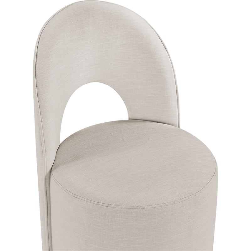 Meridian Furniture Cirelle Beige Linen Textured FabricDining Chair (Set of 2)