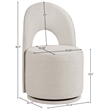 Meridian Furniture Cirelle Beige Linen Textured FabricDining Chair (Set of 2)