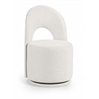 Meridian Furniture Cirelle Cream Linen Textured FabricDining Chair (Set of 2)