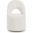 Meridian Furniture Cirelle Cream Linen Textured FabricDining Chair (Set of 2)
