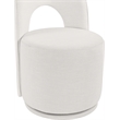 Meridian Furniture Cirelle Cream Linen Textured FabricDining Chair (Set of 2)