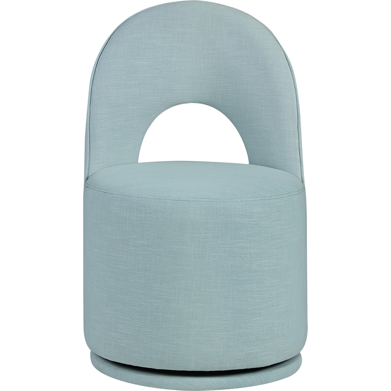 Meridian Furniture Cirelle Lt Blue Linen Textured FabricDining Chair (Set of 2)