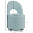 Meridian Furniture Cirelle Lt Blue Linen Textured FabricDining Chair (Set of 2)