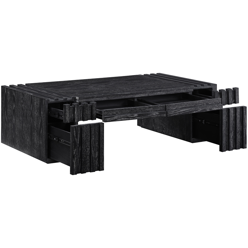 Meridian Furniture Stanton Black Solid Wood Coffee Table