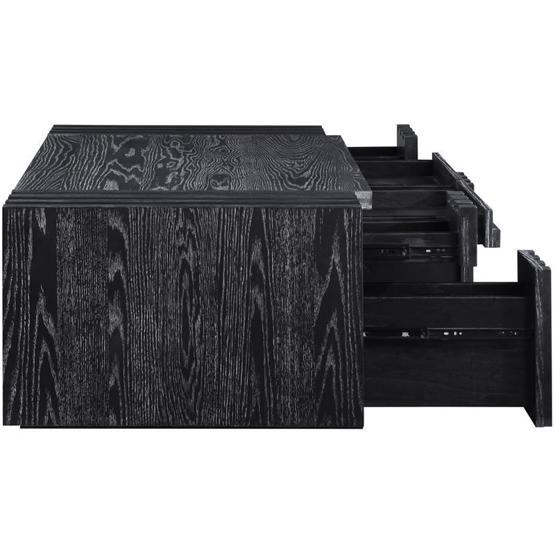 Meridian Furniture Stanton Black Solid Wood Coffee Table