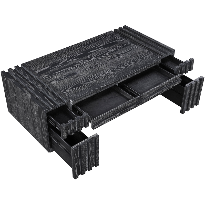Meridian Furniture Stanton Black Solid Wood Coffee Table