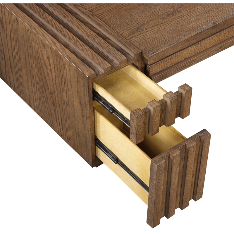 Meridian Furniture Stanton Brown Solid Wood Coffee Table