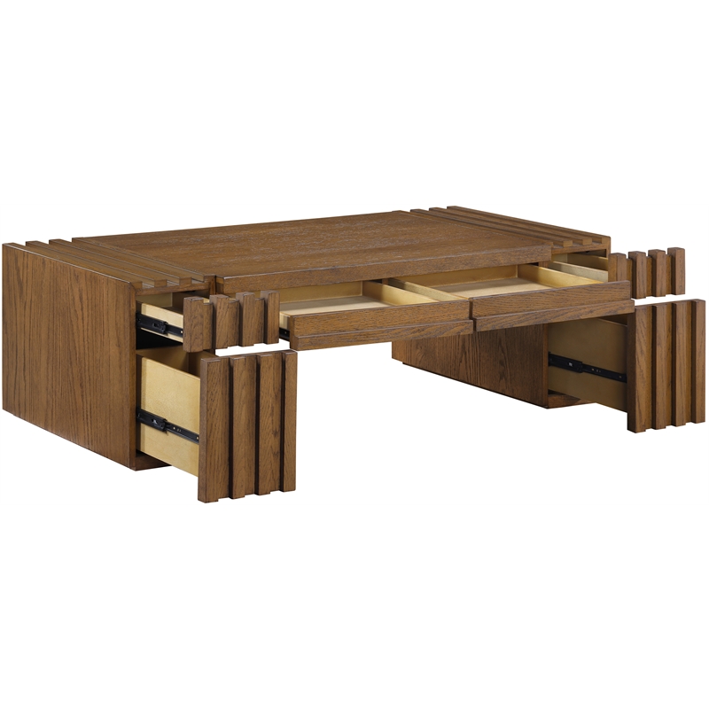 Meridian Furniture Stanton Brown Solid Wood Coffee Table