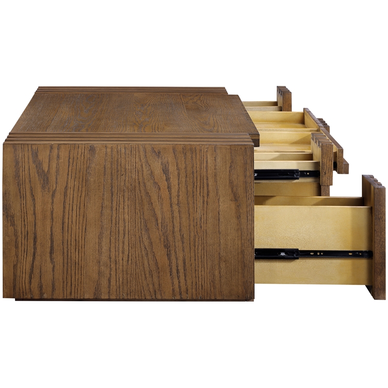 Meridian Furniture Stanton Brown Solid Wood Coffee Table