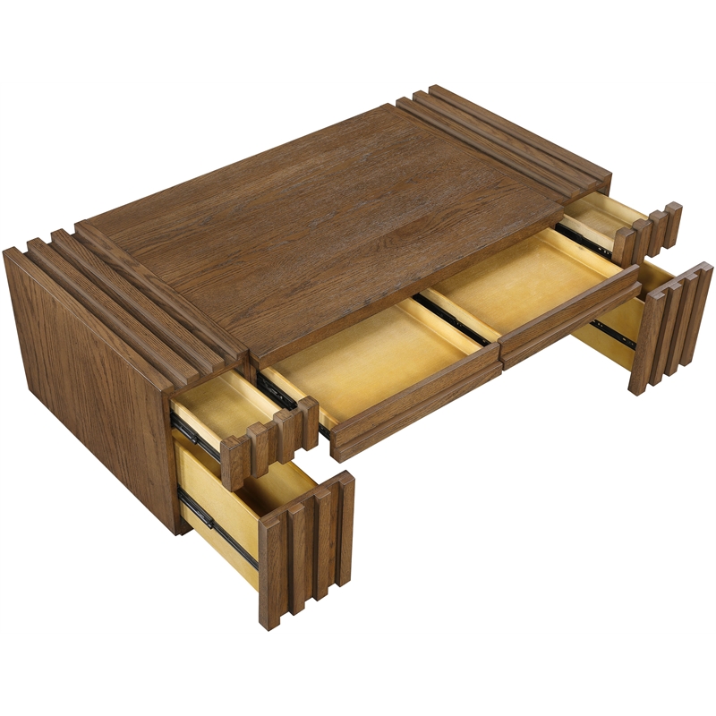 Meridian Furniture Stanton Brown Solid Wood Coffee Table