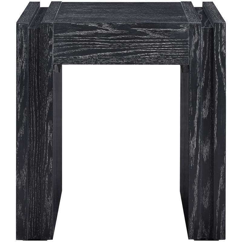 Meridian Furniture Stanton Black Solid Wood End Table