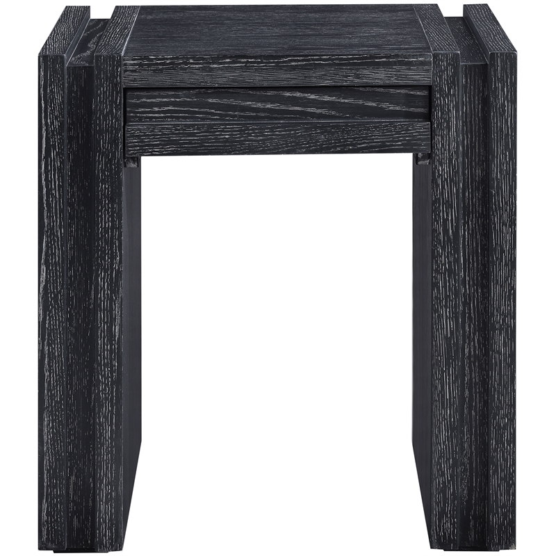 Meridian Furniture Stanton Black Solid Wood End Table