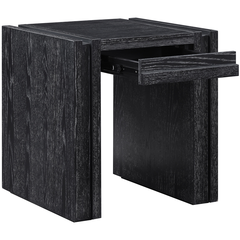 Meridian Furniture Stanton Black Solid Wood End Table
